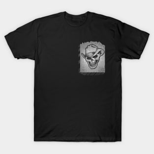 Cowboy Mountain Death Skull Pocket Design ††† 8 bit/Pixelart T-Shirt